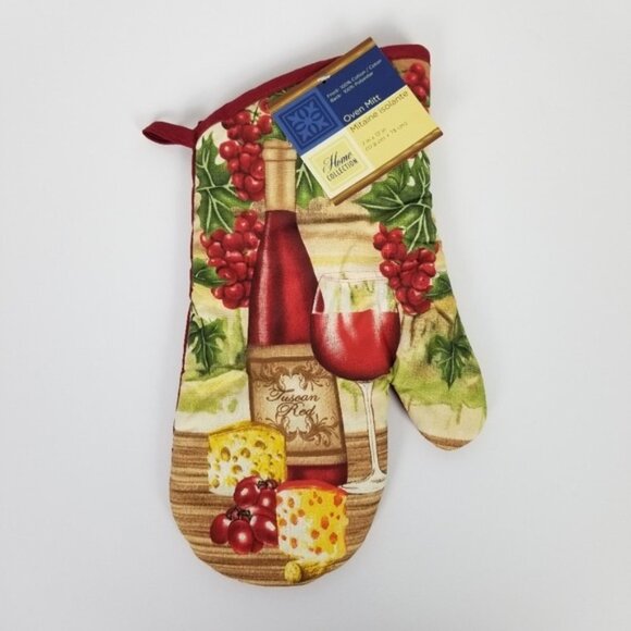 Home Collection 11-Pc Wine Themed Kitchen Linen Pot Holder Wine Carafes Set NEW - Picture 4 of 8